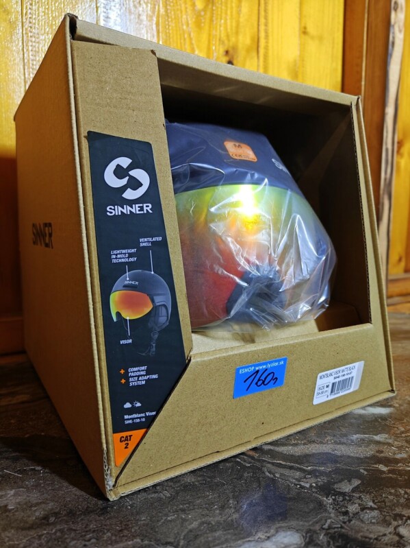 PRILBA SINNER MONTBLANC VISOR MATTE BLACK 55-58CM